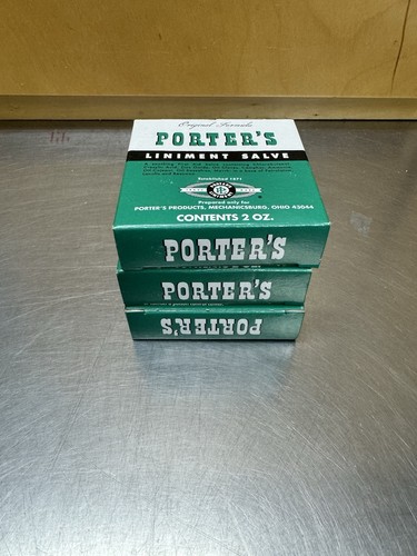 Boxes porter s liniment - of, porter’s